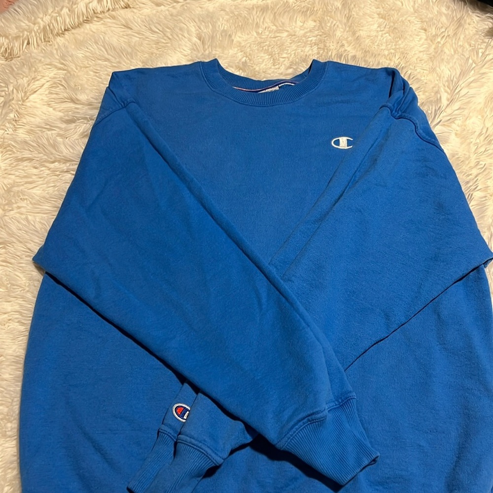 Beautiful Blue Champion Sweatshirt Size Large